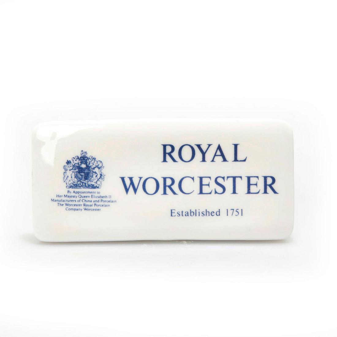 ROYAL WORCESTER DEALER TABLE DISPLAY PLAQUE (1 of 2)