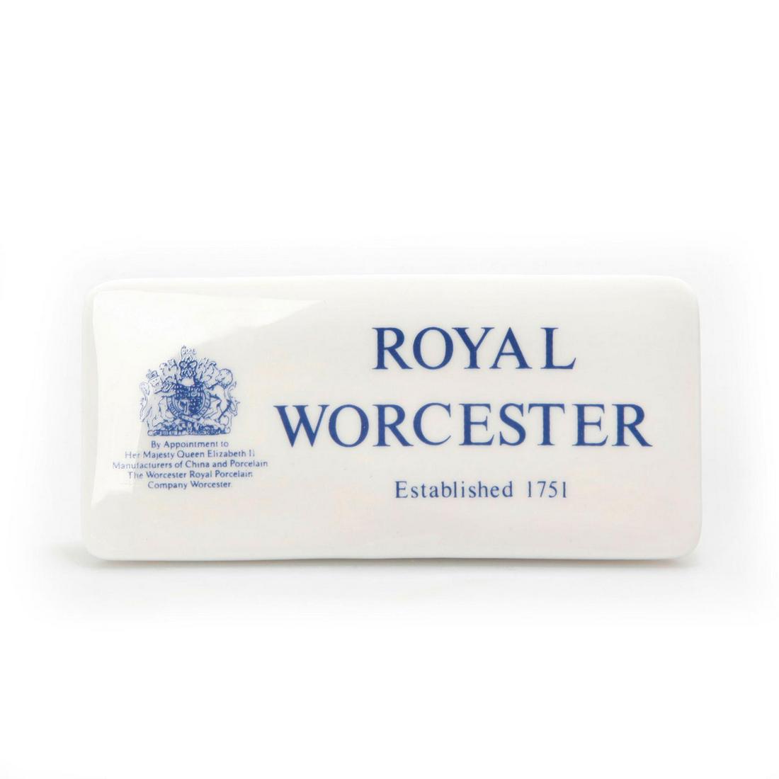 ROYAL WORCESTER DEALER TABLE DISPLAY PLAQUE (1 of 2)