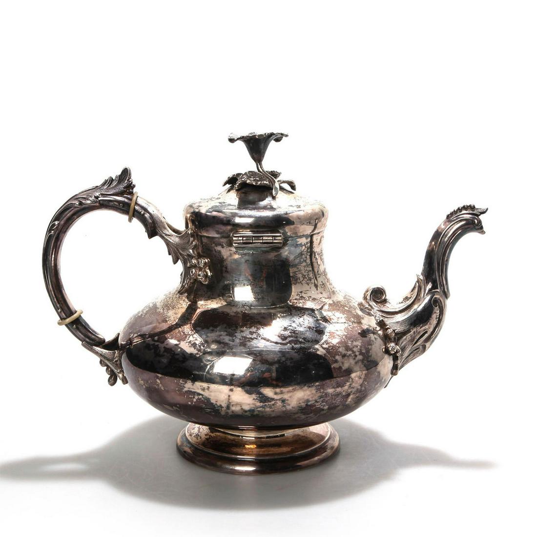 VINTAGE H + CO. SILVER PLATED TEAPOT (1 of 3)