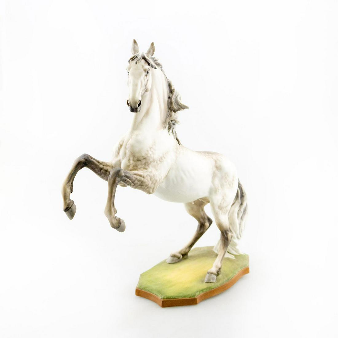 KAISER PORZELLAN FIGURINE, MAESTOSO PRANCING HORSE: Limited Edition hand decorated bisque ceramic sculpture. #KaiserPorcelain #KaiserPorzellan #GermanPorcelain #EuropeanCeramics Artist: Wolfgang Gawantka Issued: c. 1980 Dimensions: 13.25"H x 11.5"L Edi