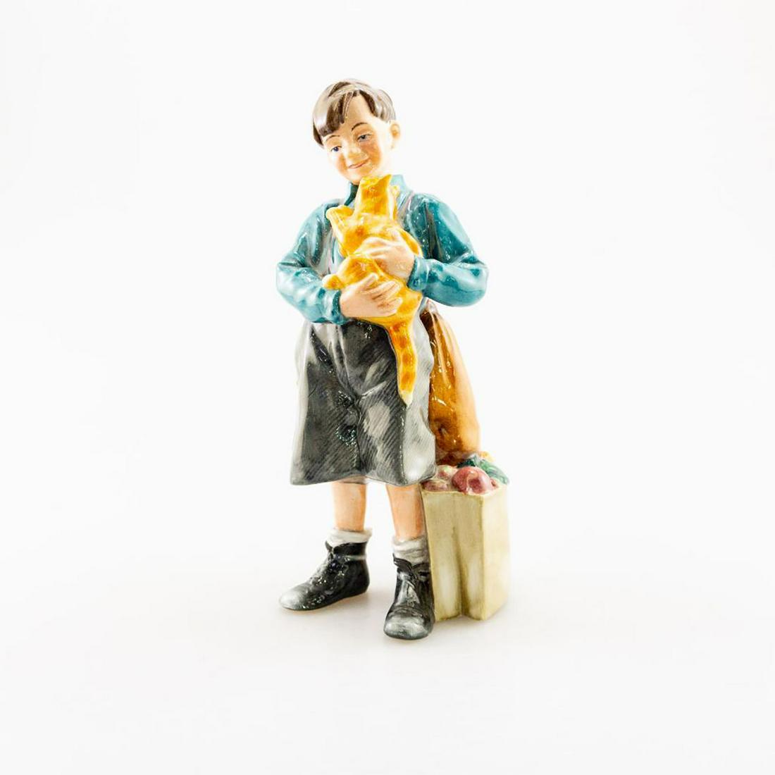 WELCOME HOME - ROYAL DOULTON FIGURINE HN3299: Children of the Blitz Collection. Royal Doulton backstamp. Artist: Amanda Hughes Issued: 1991 Dimensions: 8.5"H Edition Number: 2043 Edition Size: 9500 Manufacturer: Royal Doulton