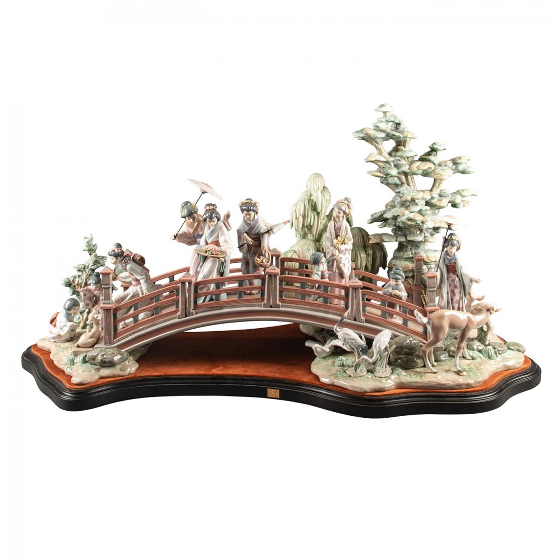 Lladro Lg Figural Group Sculpture, Oriental Garden (1 of 10)