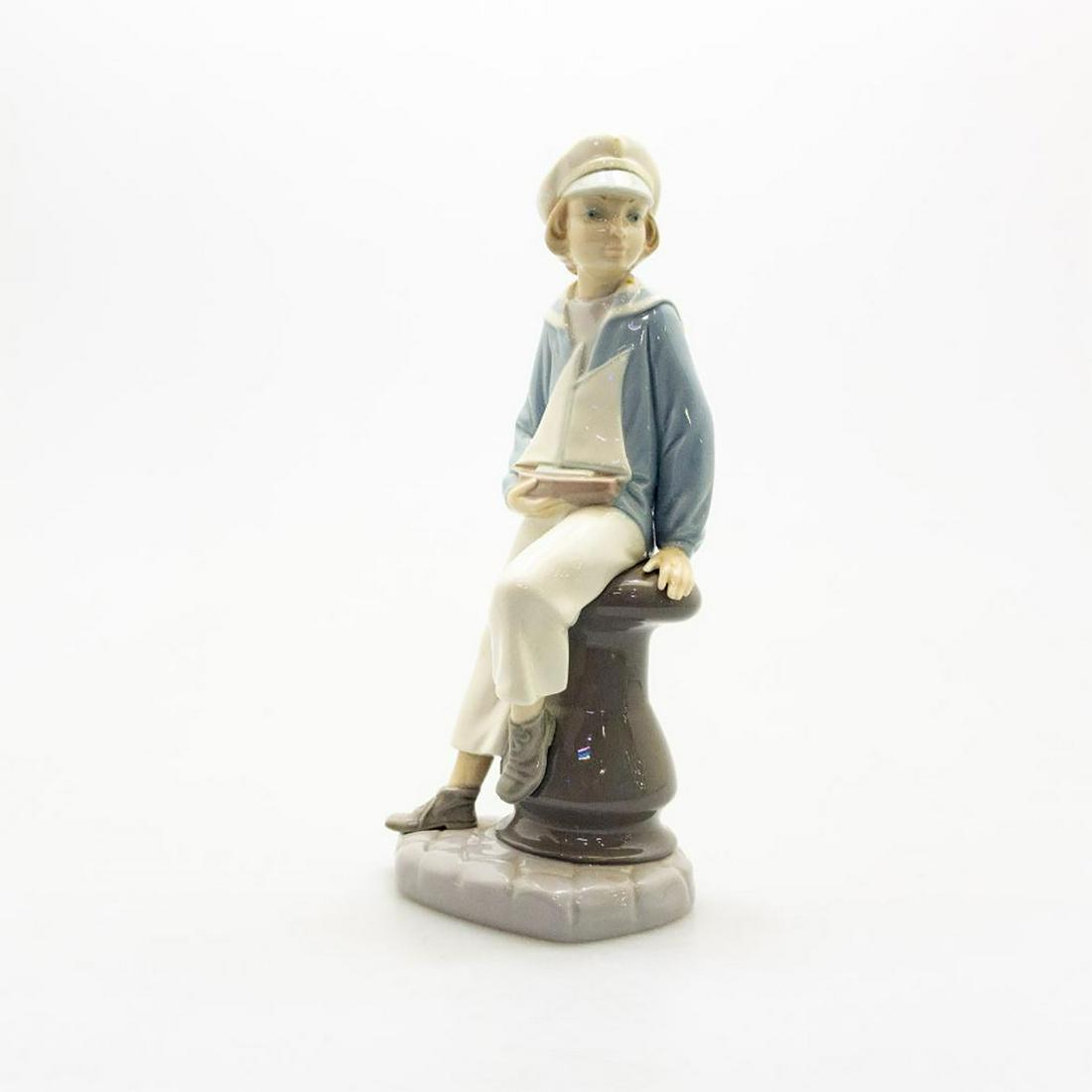 Lladro Figurine, Boy With Yacht (1 of 3)