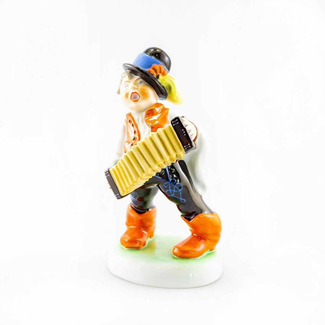 HEREND FIGURINE, BOY PLAYING AN ACCORDION (1 of 5)