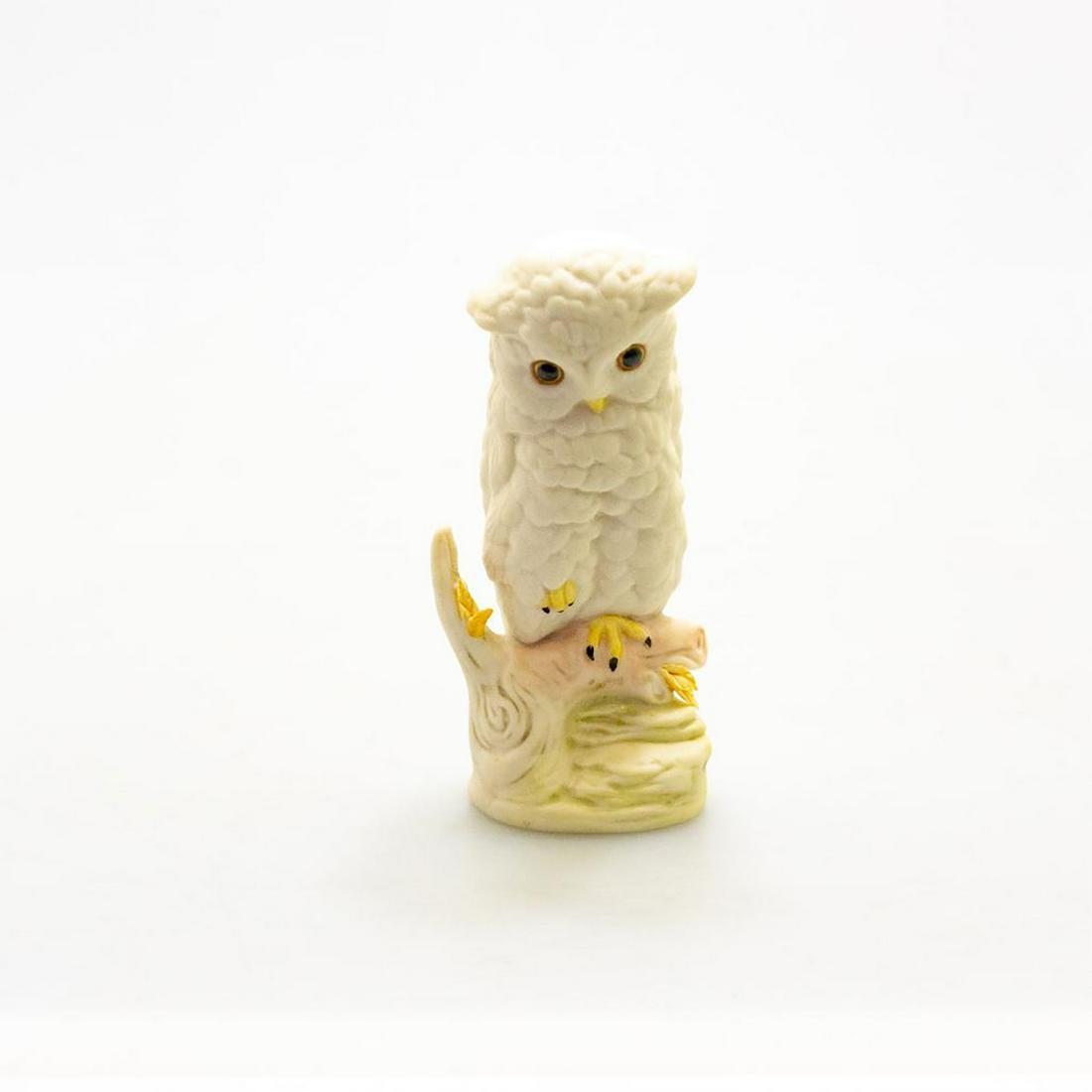 CYBIS PORCELAIN FIGURINE, OWL ON BRANCH (1 of 3)