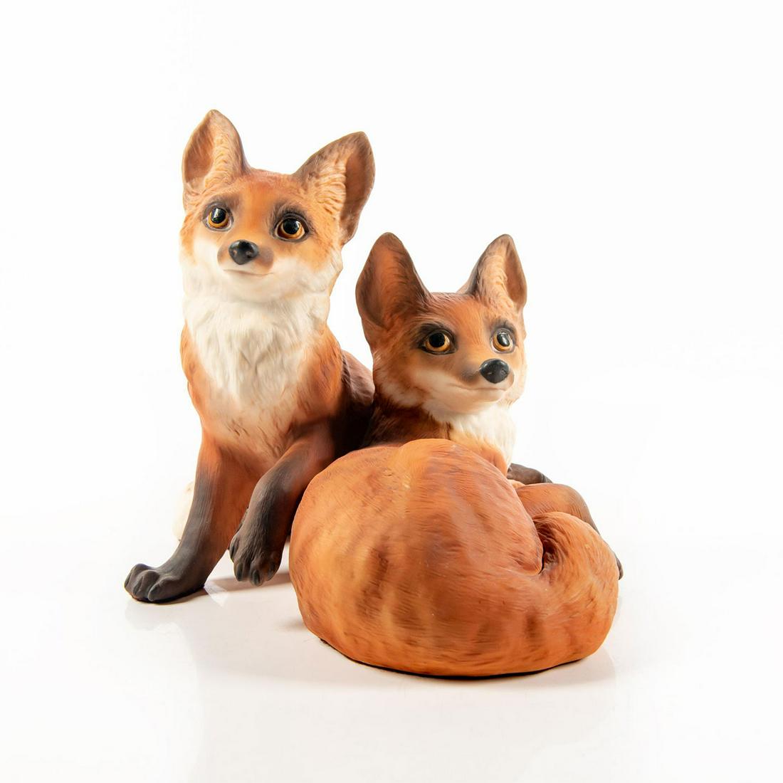 CYBIS PORCELAIN LARGE GROUP FIGURE FOX CUBS (1 of 6)