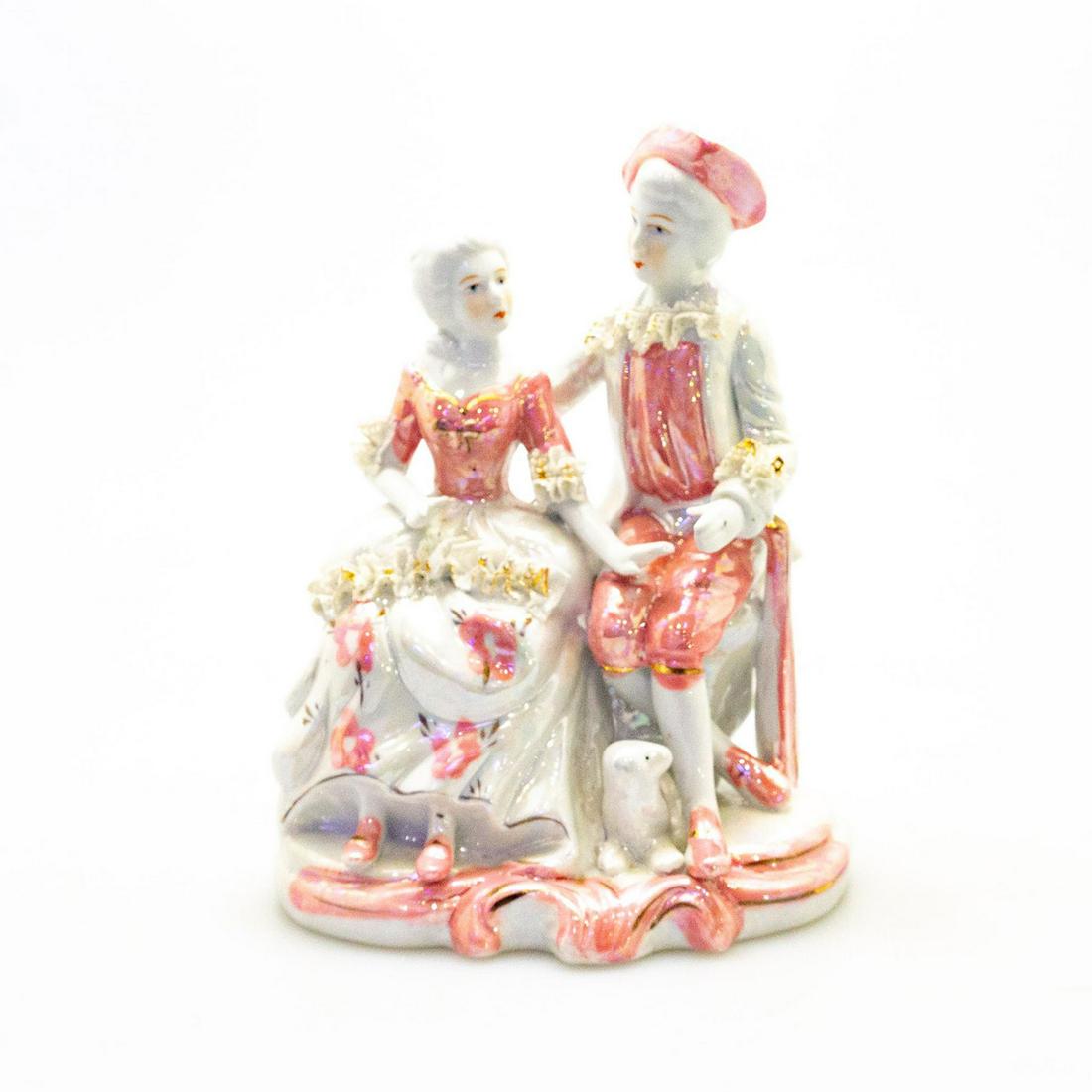 Lusterware Victorian Figural Group, Courting Couple (1 of 4)