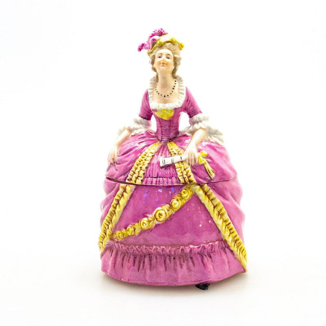 Victorian Lady Figural Powder Jar (1 of 4)
