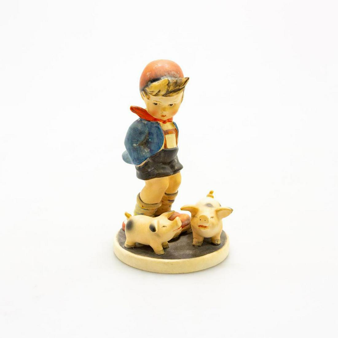 GOEBEL HUMMEL FIGURINE, FARM BOY WITH PIGS #66 (1 of 3)