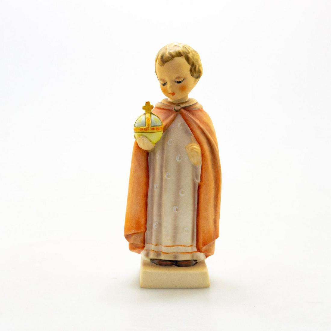 Goebel Hummel Figurine, The Holy Child: Hand painted porcelain, matte finish. Impressed M.I. Hummel to base with title label. Goebel backstamp. Marked W. Germany. Artist: M.I. Hummel Issued: 20th c. Dimensions: 3.75"H Manufacturer: Goebel H