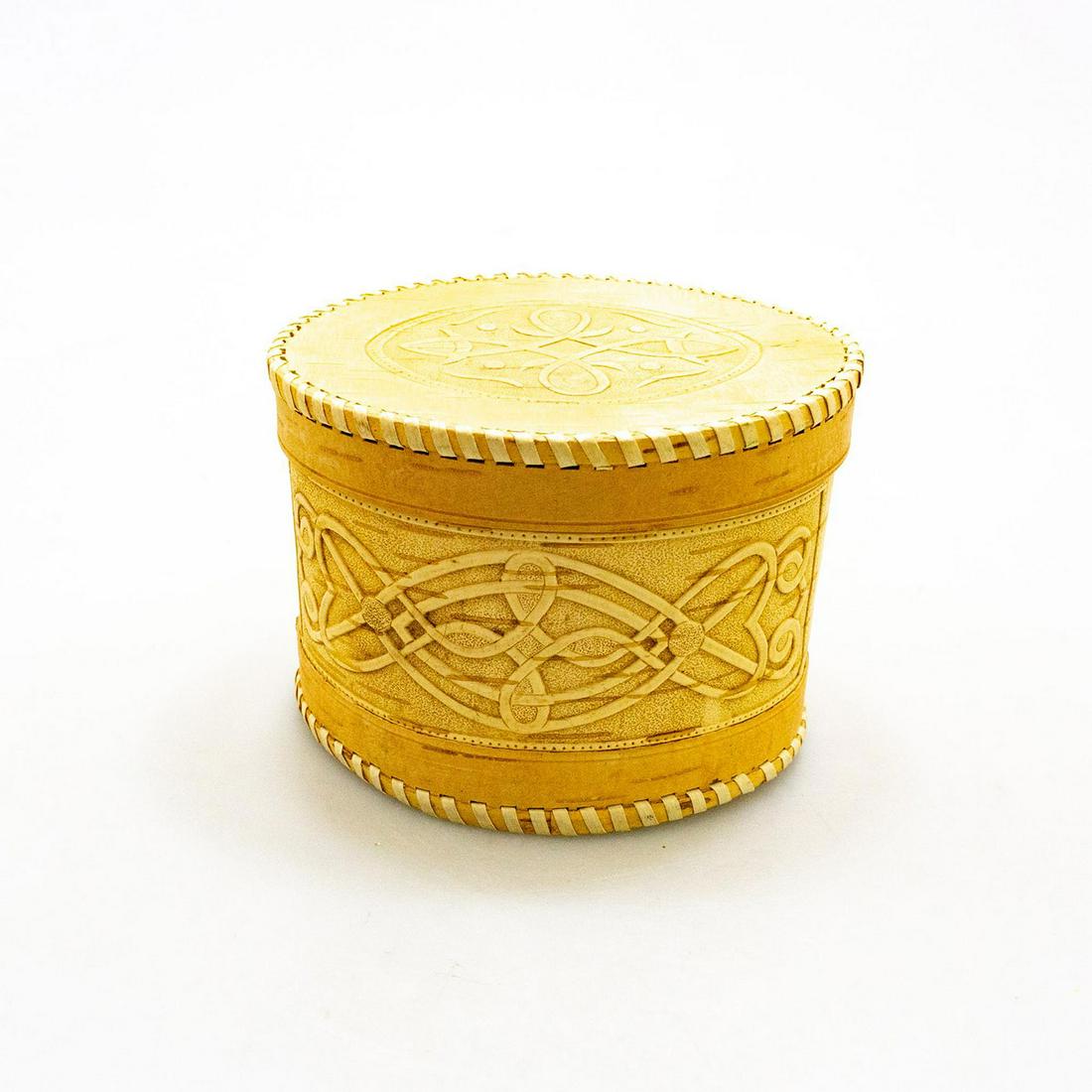 RUSSIAN BIRCH BARK ROUND BOXES (1 of 3)