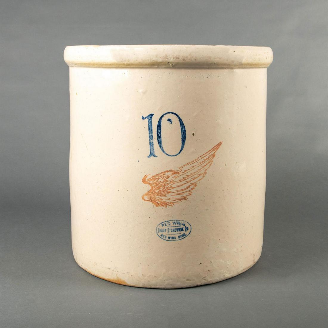Red Wing Stoneware 10 Gallon Wing Crock (1 of 3)