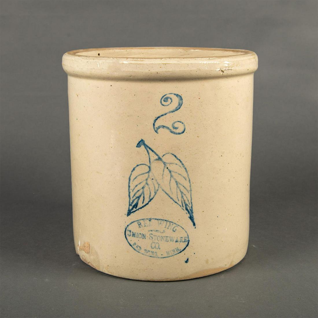Red Wing Stoneware 2 Gallon Birch Leaves Crock (1 of 3)