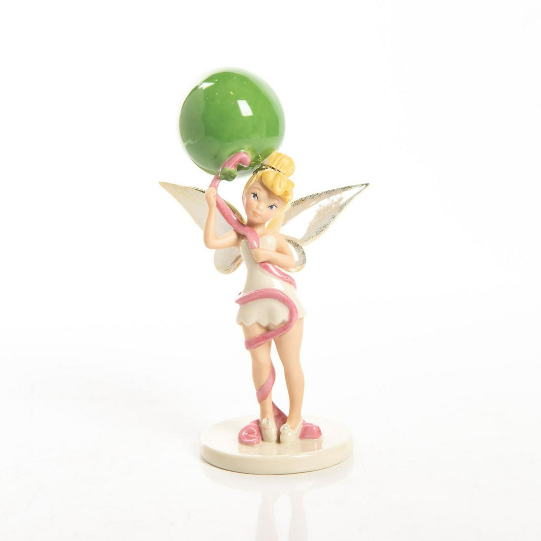 Lenox Disney Figurine, Wrapped With Love Tink: Tinker Bell standing holding a balloon with a long ribbon. Issued: 20th c. Dimensions: 7"H Manufacturer: Lenox