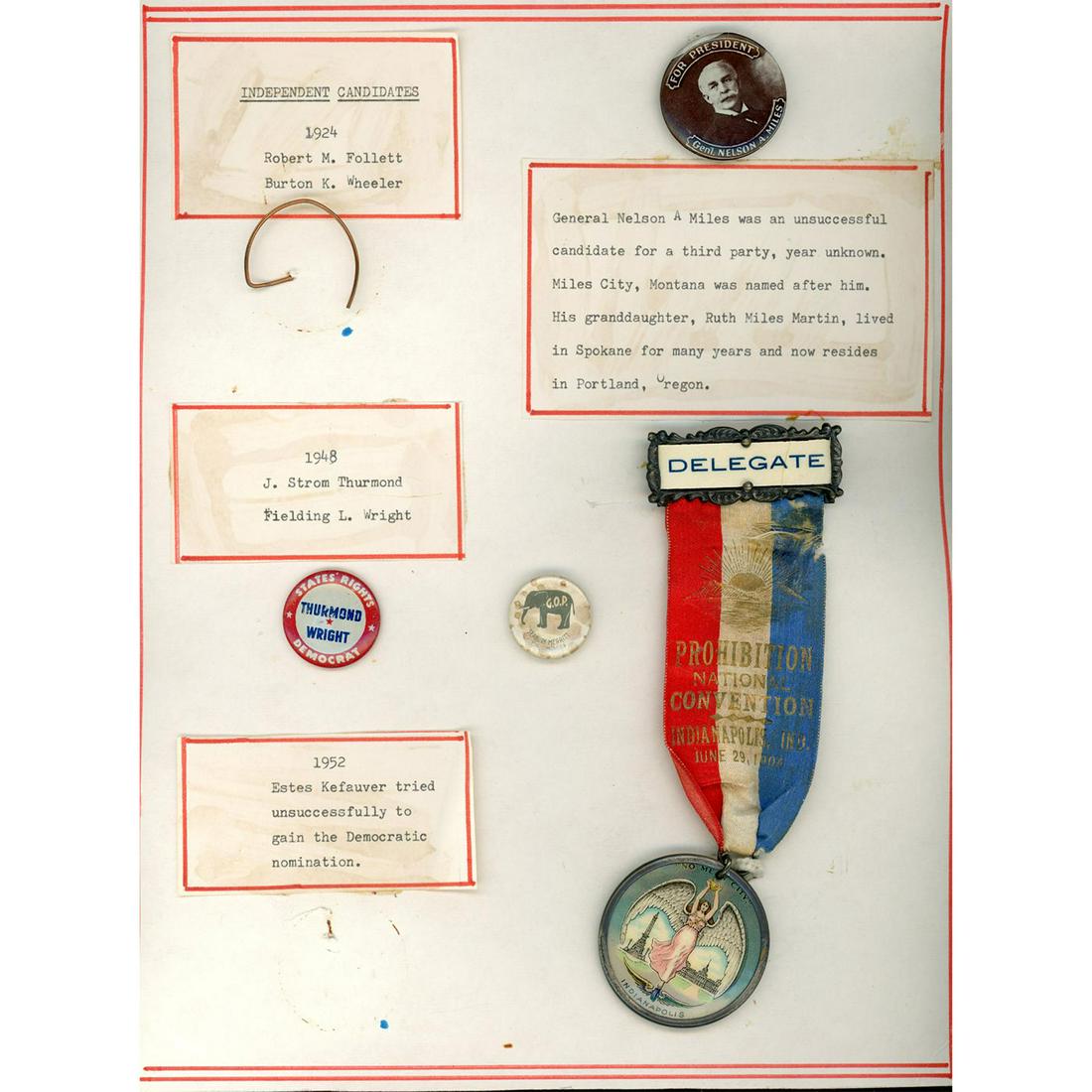 An Assortment Of Campaing Political Pin Back Buttons: A collection of 20th Century political buttons. This lot includes both campaigns from 10920 including Harding/Coolidge and Cox/Roosevelt, 1924 for Coolidge, 1928 for Hoover and more including a delega