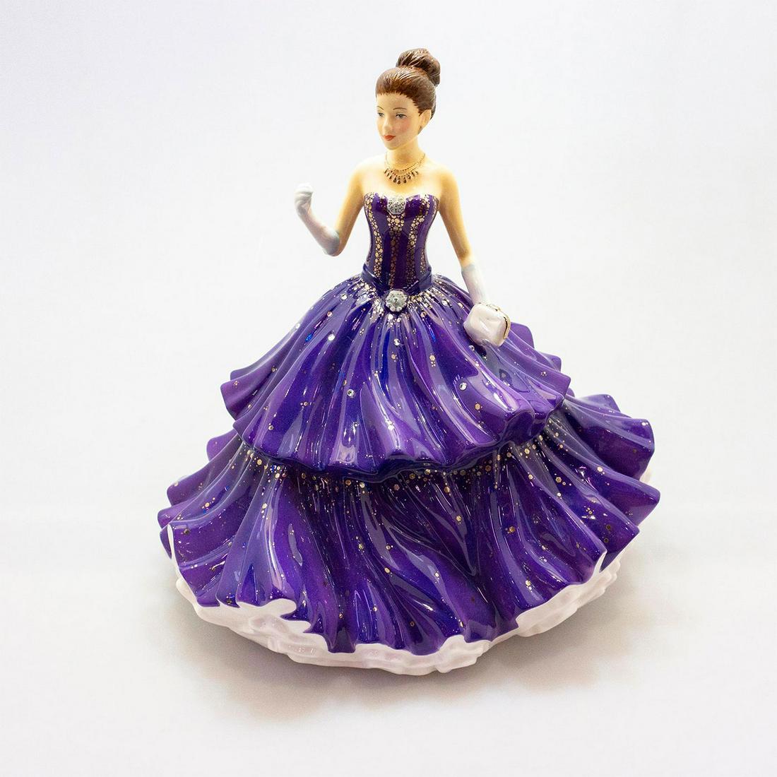 Graceful Promenade Hn5833 - Royal Doulton Figurine: Beautiful hand-painted traditional Doulton figurine. Crystal Ball Phase 2. Artist: Neil Faulkner Issued: 2016 Dimensions: 8.7"H x 8.6"W Manufacturer: Royal Doulton Country of Origin: England