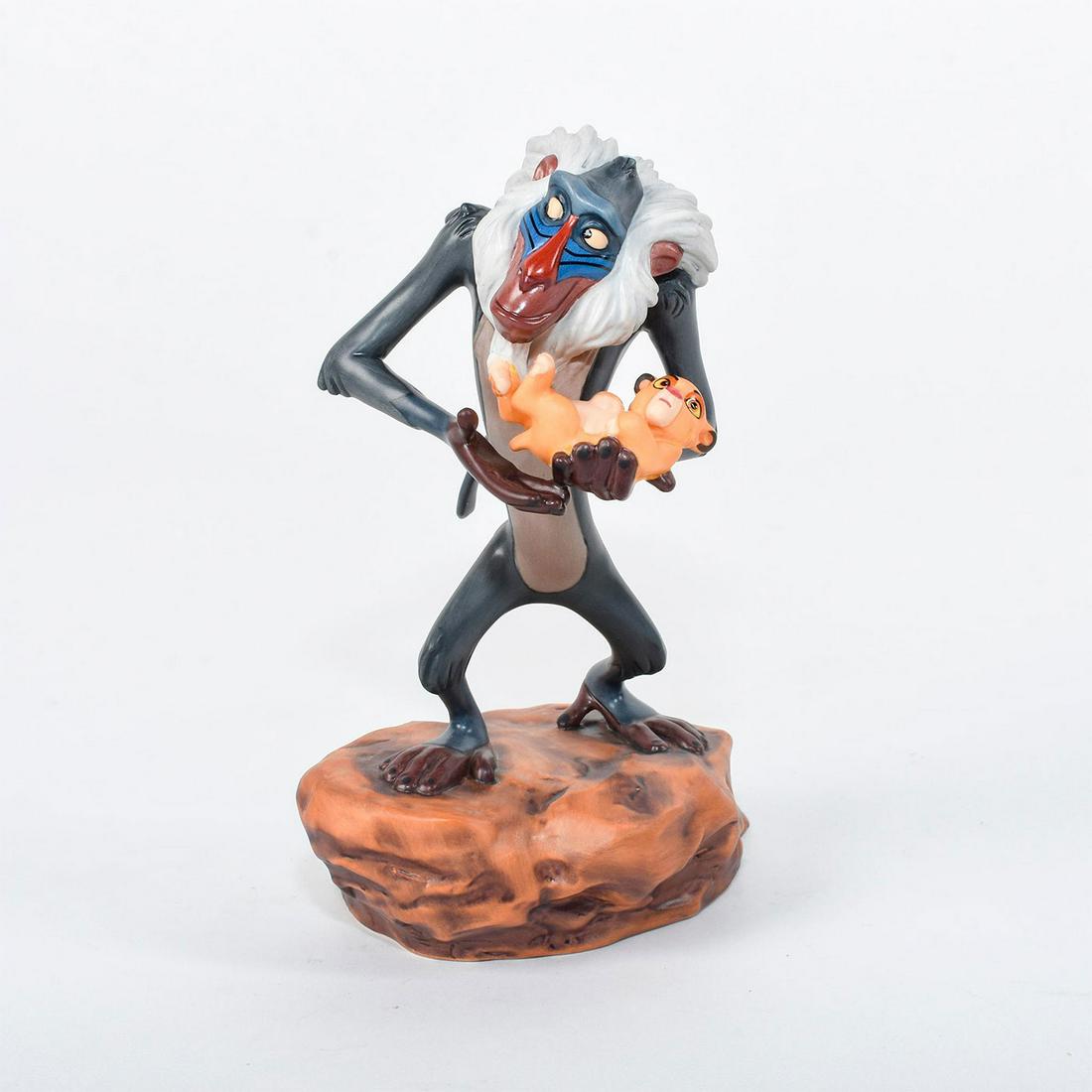 Disney Classics Collection Figurine, Rafiki + cub, Lion: Rafiki stands proudly holding the precious lion cub. The Lion King 5th Anniversary figurine.