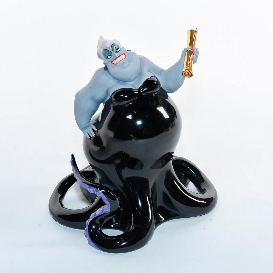 Disney Classics Collection Figurine, Ursula, Little: Dazzling Ursula smiles menacingly holding the golden scroll contract. The bottom reads Ursula's famous quote "We Made A Deal". #disney #littlemermaid