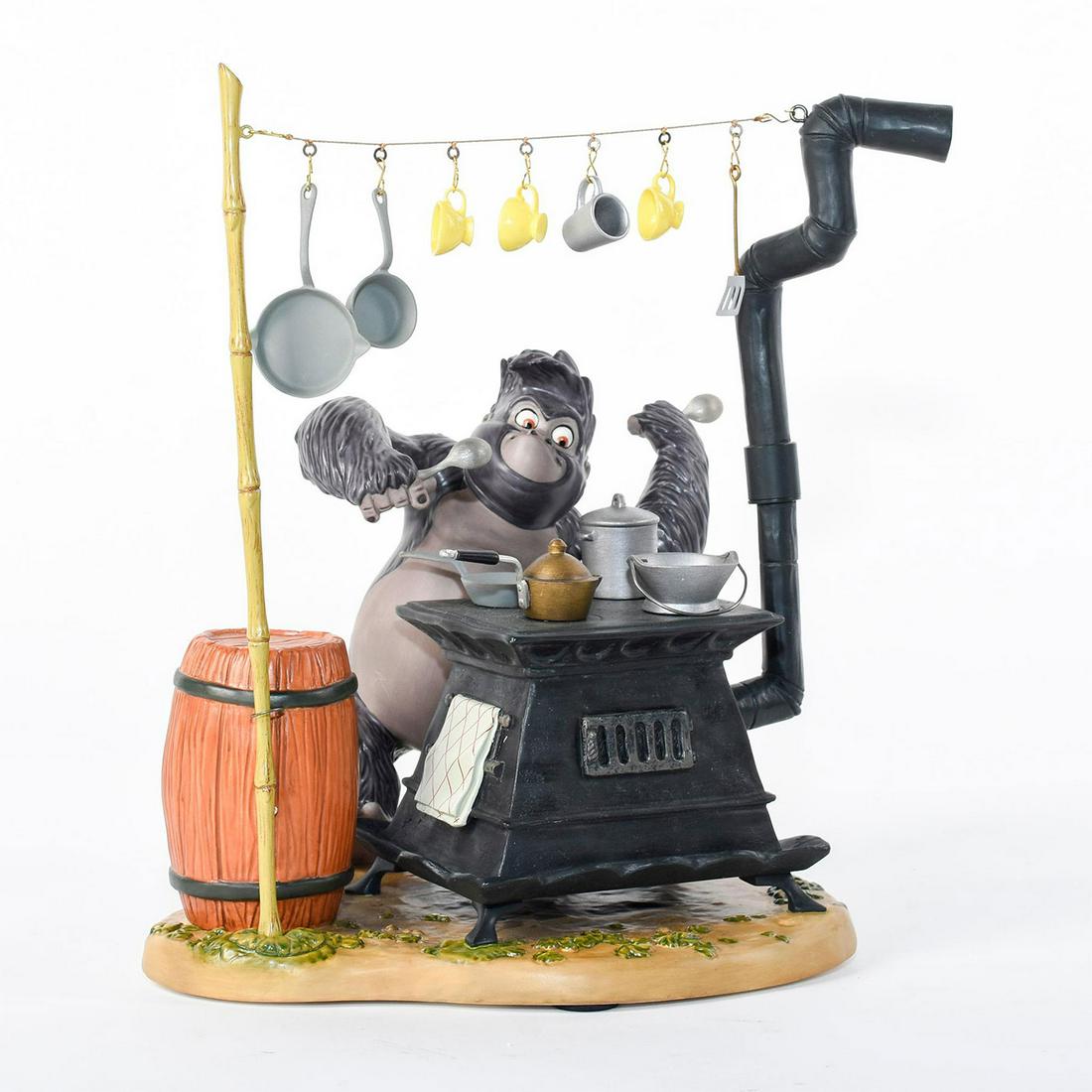 Disney Classics Figure, Jungle Rhythm, Terk, Tarzan: Terk stands at the stove preparing to cook a delicious meal. Fabulous details on the stove, pots and pans. From the Disney film 'Tarzan'. #disney #tarzan