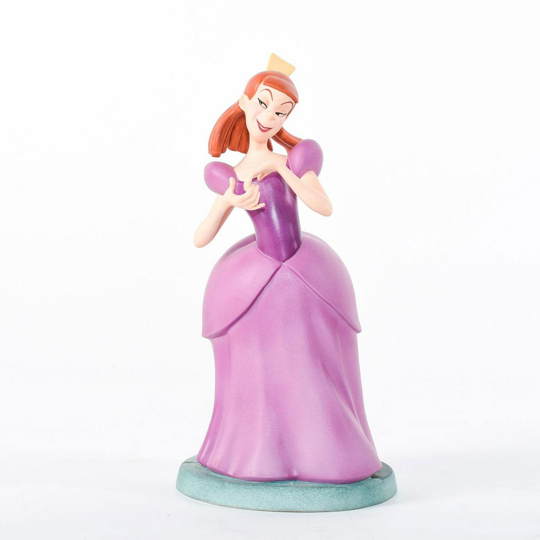 Disney Classics Figurine, Awful Anastasia, Cinderella: Evil stepsister Anastasia stands holding her hands with a devious expression. Bottom of ceramic figure reads - February 15, 1950, "We Must Proceed with the Fitting", Cinderella 50th Anniversary, Awful