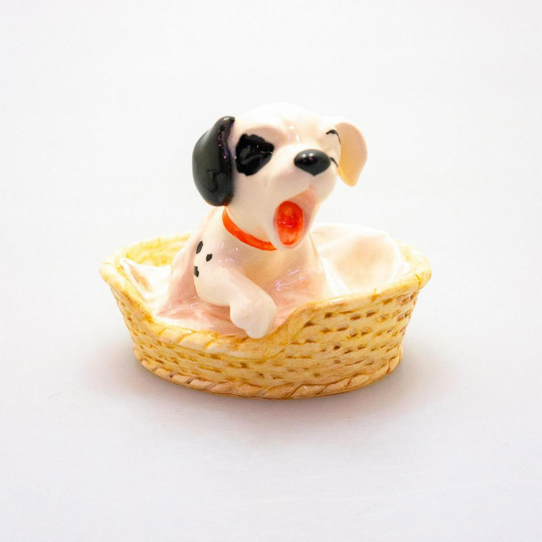 Royal Doulton Disney's Figurine, Patch In A Basket DM9: From the 101 Dalmatians Collection. Royal Doulton backstamp.