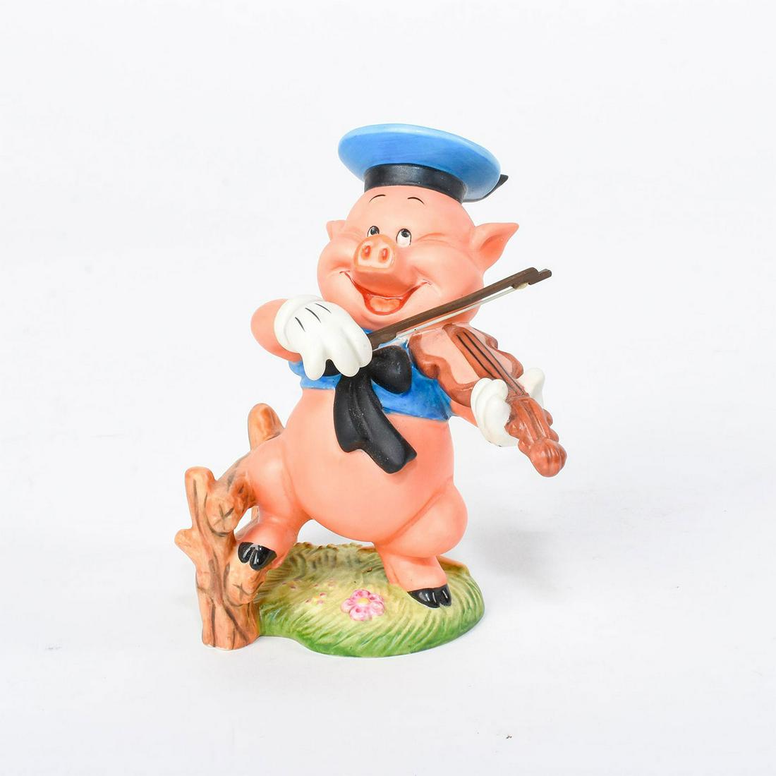 Walt Disney Classics Collection Figurine, Three Little: This Little Pig gleefully plays his fiddle in his dapper blue hat and crop top. #disney