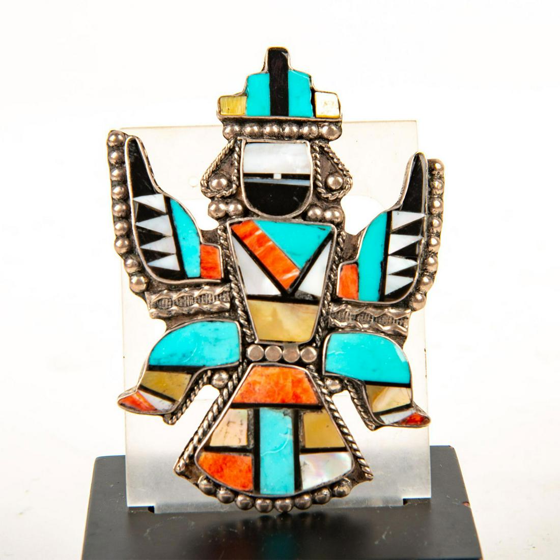 Native American Zuni Sterling Silver Knifewing Mosaic (1 of 3)