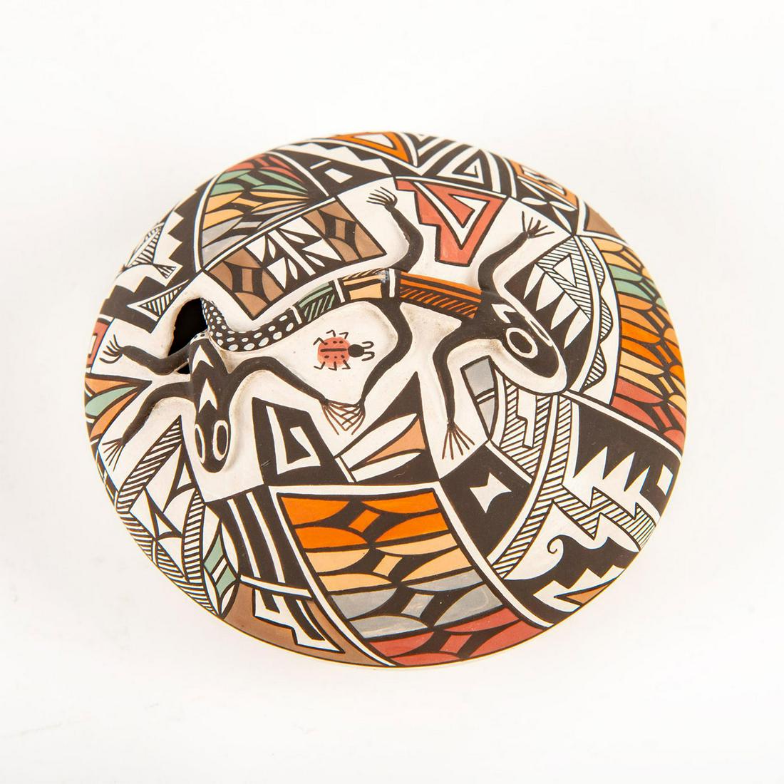 Acoma Pueblo Lizard Seed Pot, Sharon And Bernard Lewis (1 of 4)