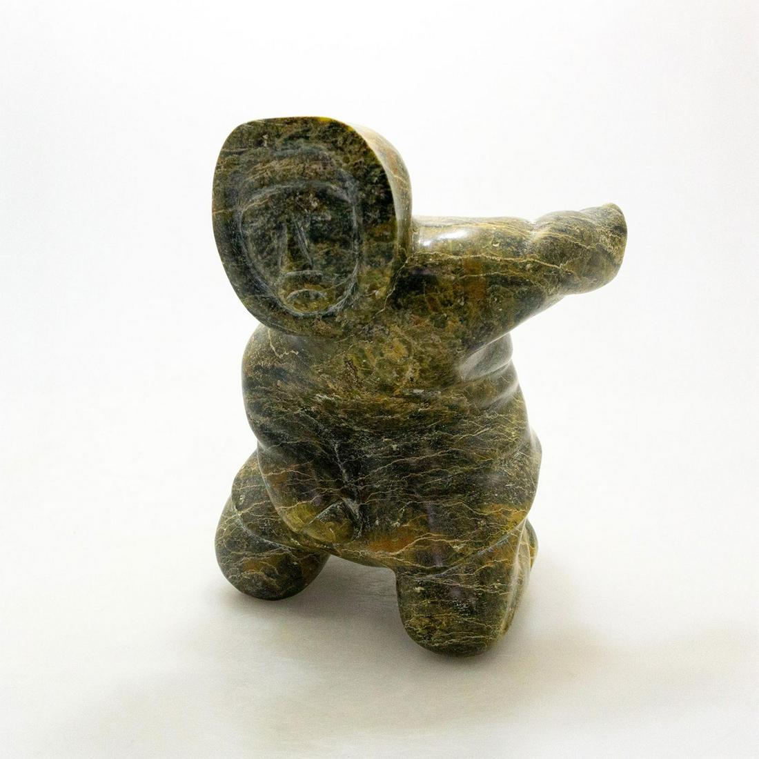 Inuit Tribal Soapstone/Regional Stone Figure Sculpture, (1 of 3)