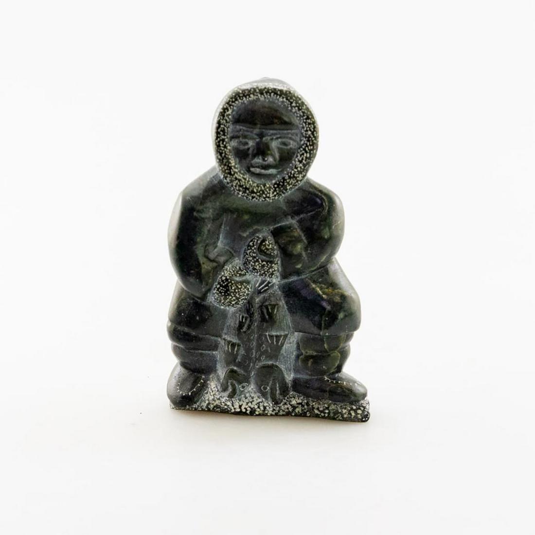Inuit Soapstone/Regional Stone Figurine Sculpture, (1 of 3)