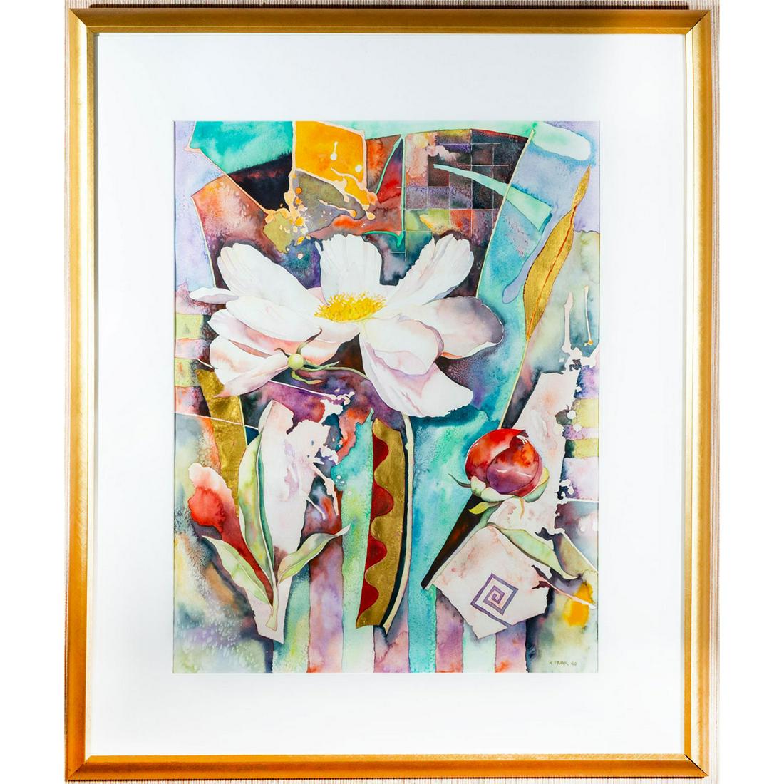 Richard Frank Painting, Wild Rose, Framed (1 of 4)