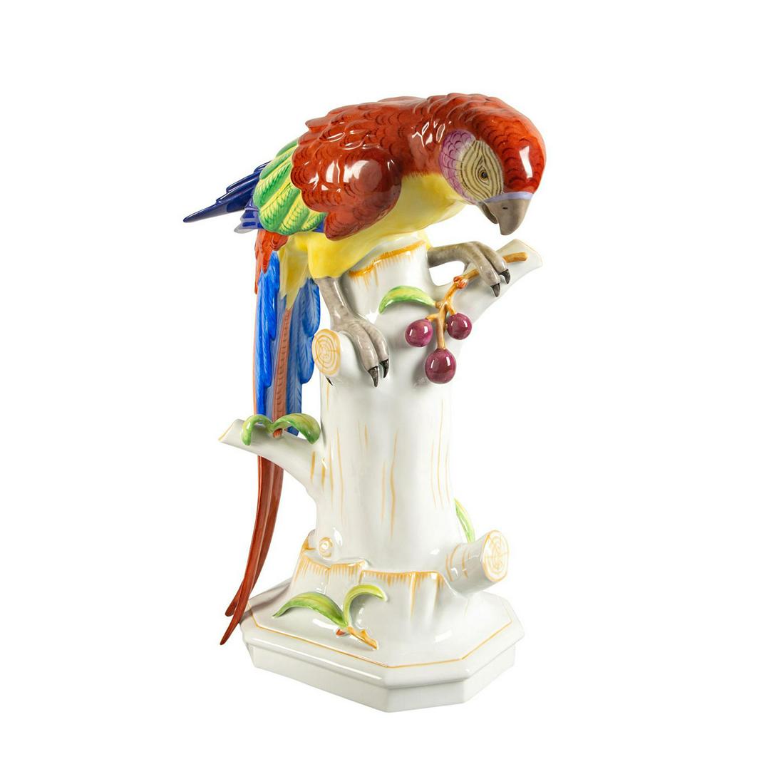 French Porcelain Parrot Sculpture (1 of 8)