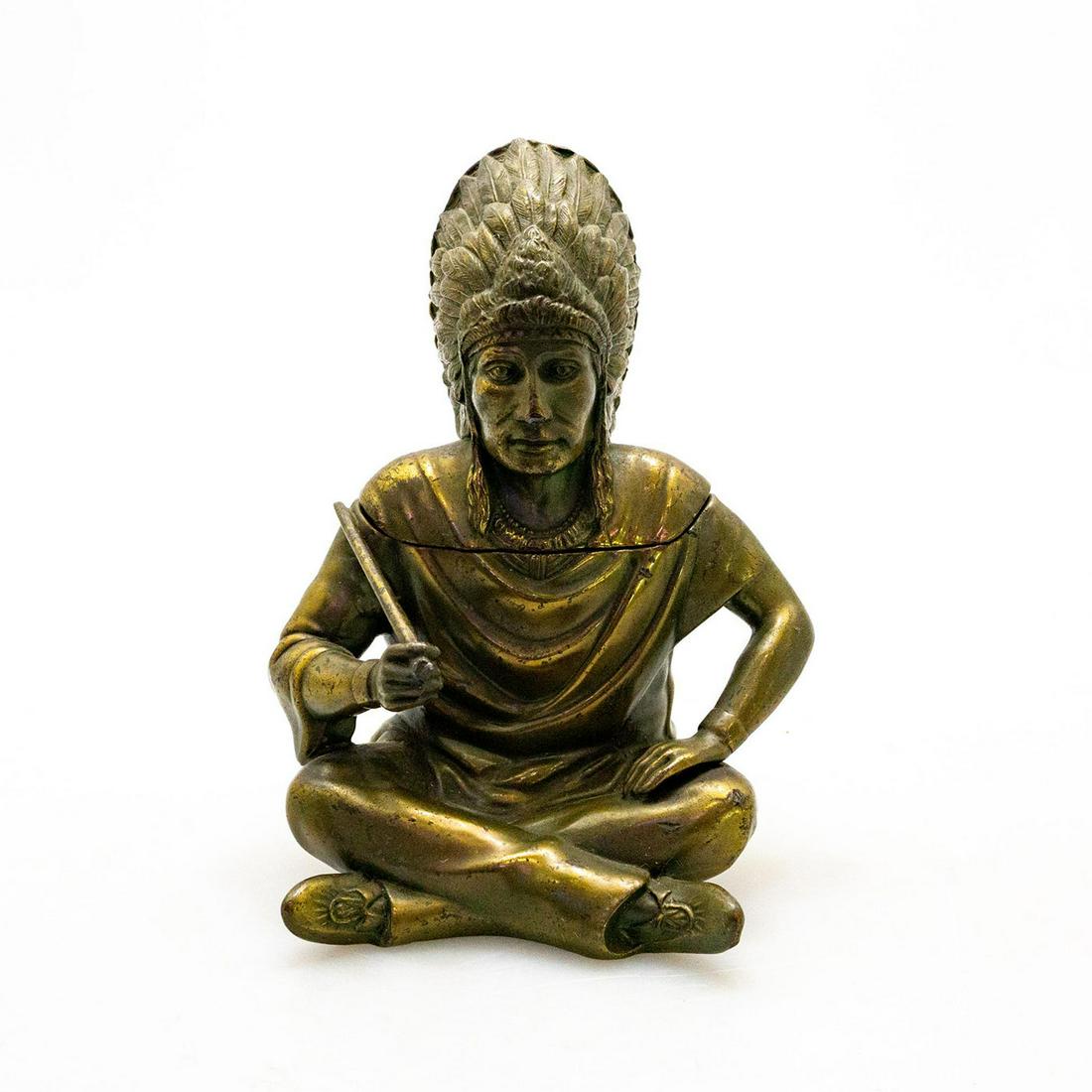 Antique Jennings Brothers Bronze Figure, Indian Chief (1 of 4)