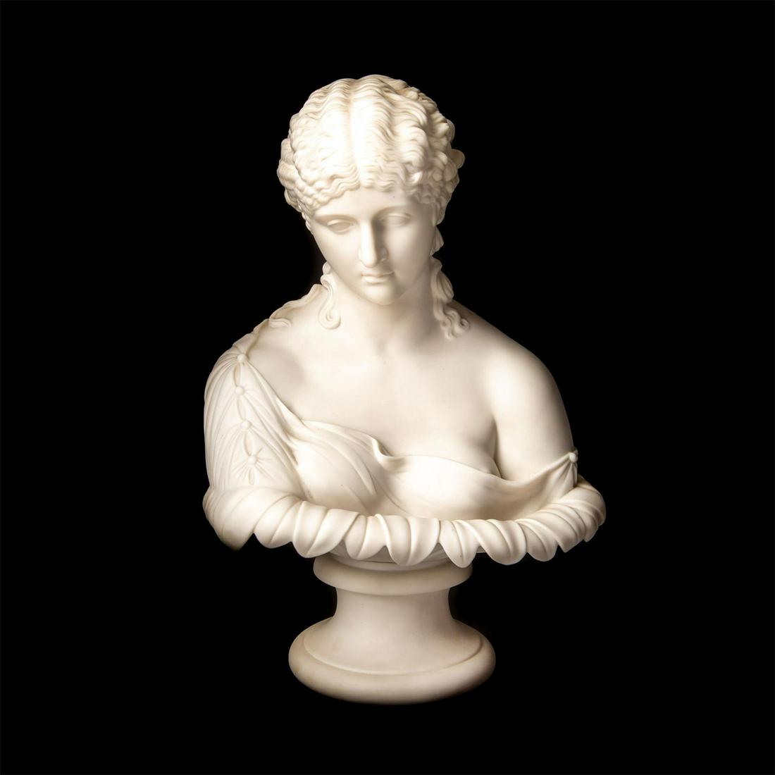 19Th Century Parian Ware Bust, Clytie (1 of 3)