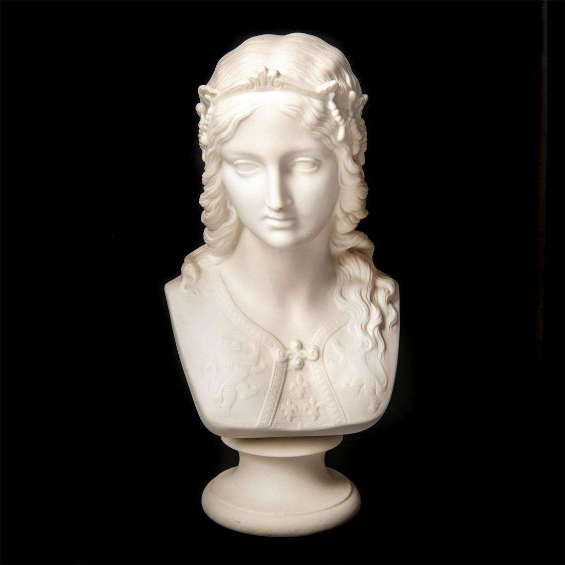 Copeland F M Miller Parian Ware Bust, Enid (1 of 6)