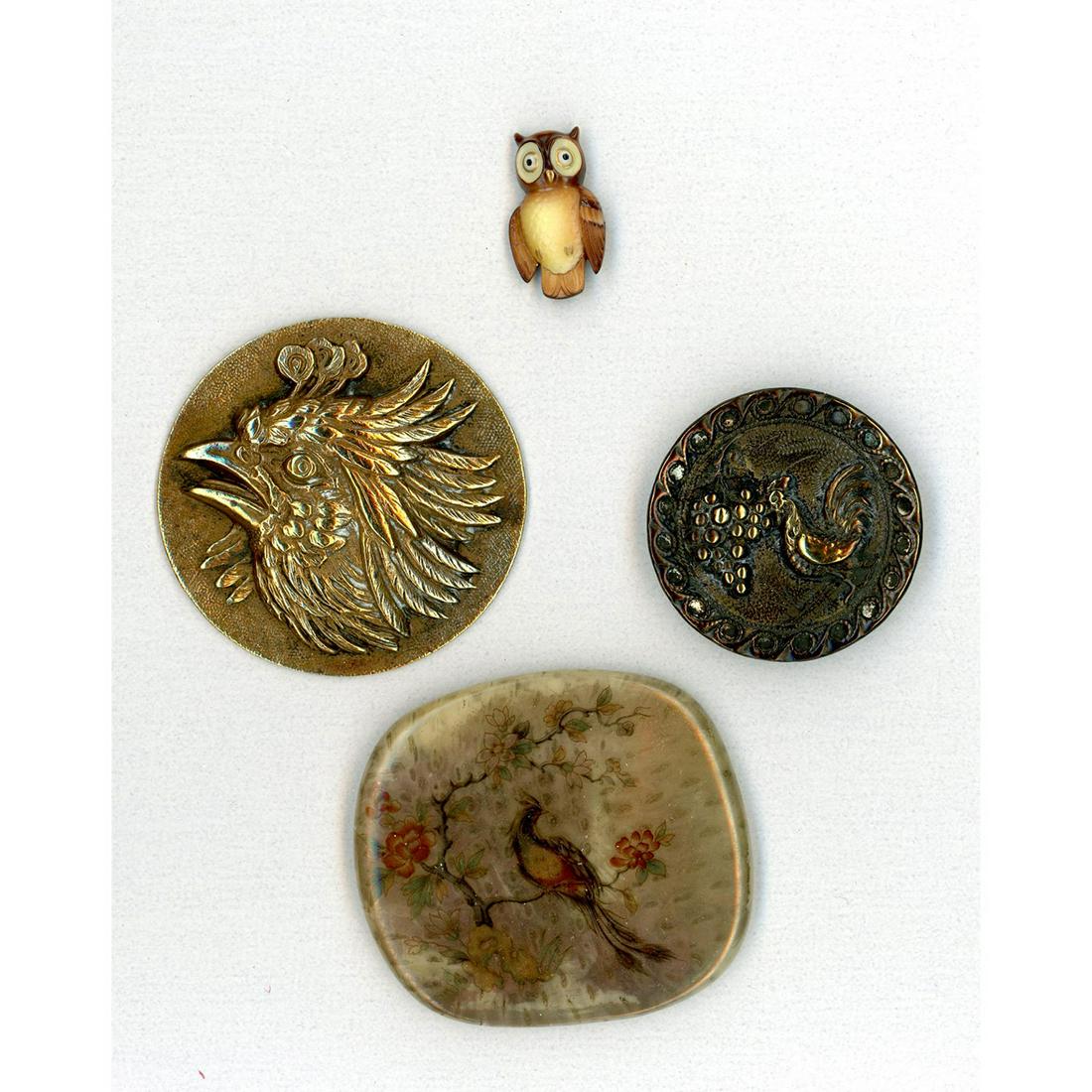 A Small Card Of Assorted Bird Buttons (1 of 4)