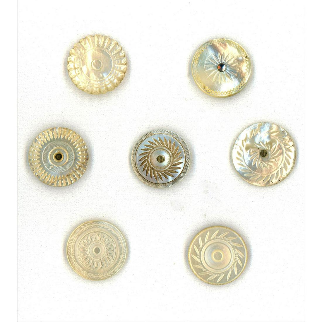 A Small Card Of Colonial Pearl Buttons (1 of 2)
