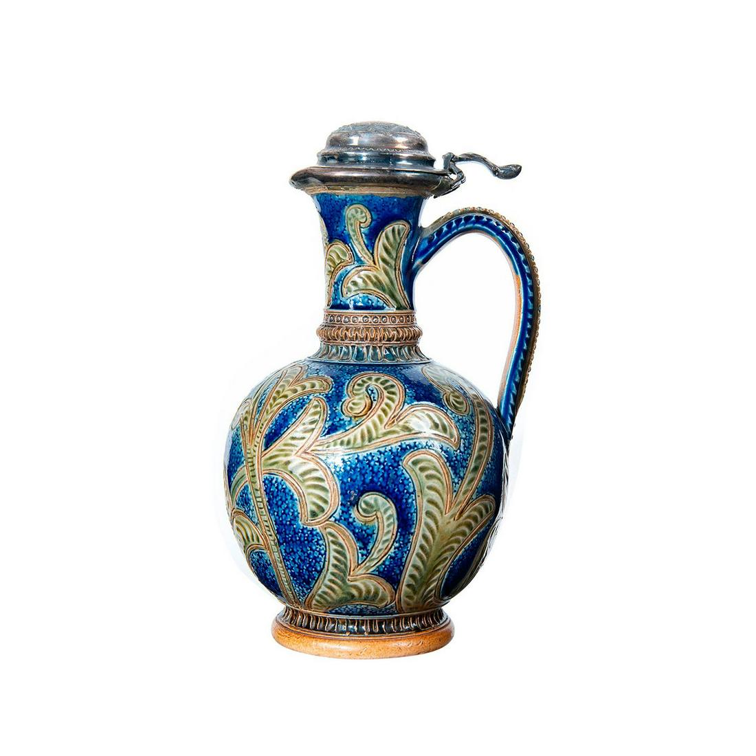 Doulton Lambeth Stoneware Pitcher, Cover (1 of 5)