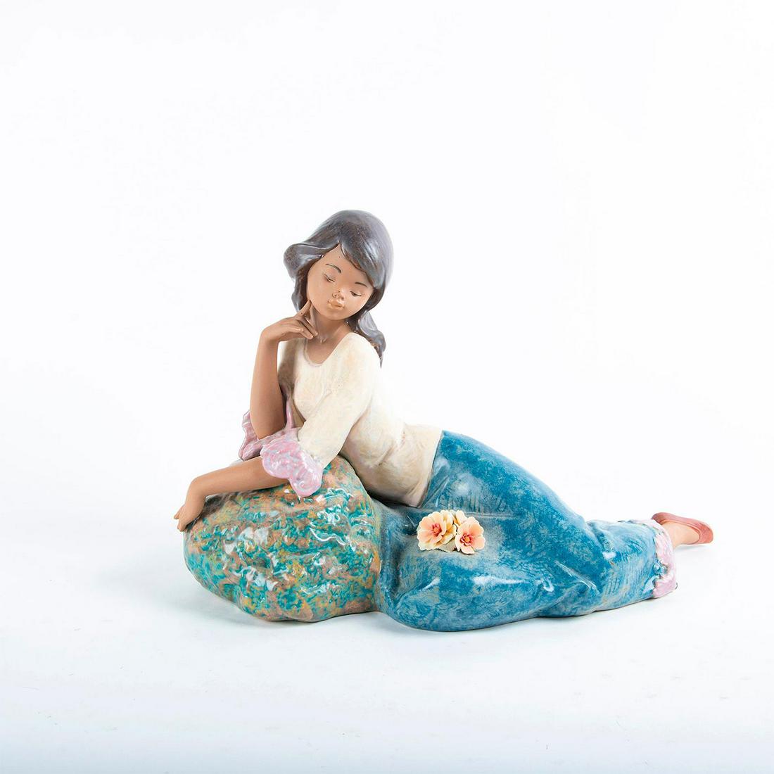 Lladro Porcelain Figurine, Meditative Moment Woman (1 of 3)