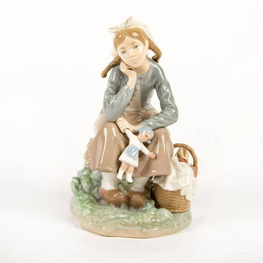 Lladro Porcelain Figurine, Girl With Doll 01001211