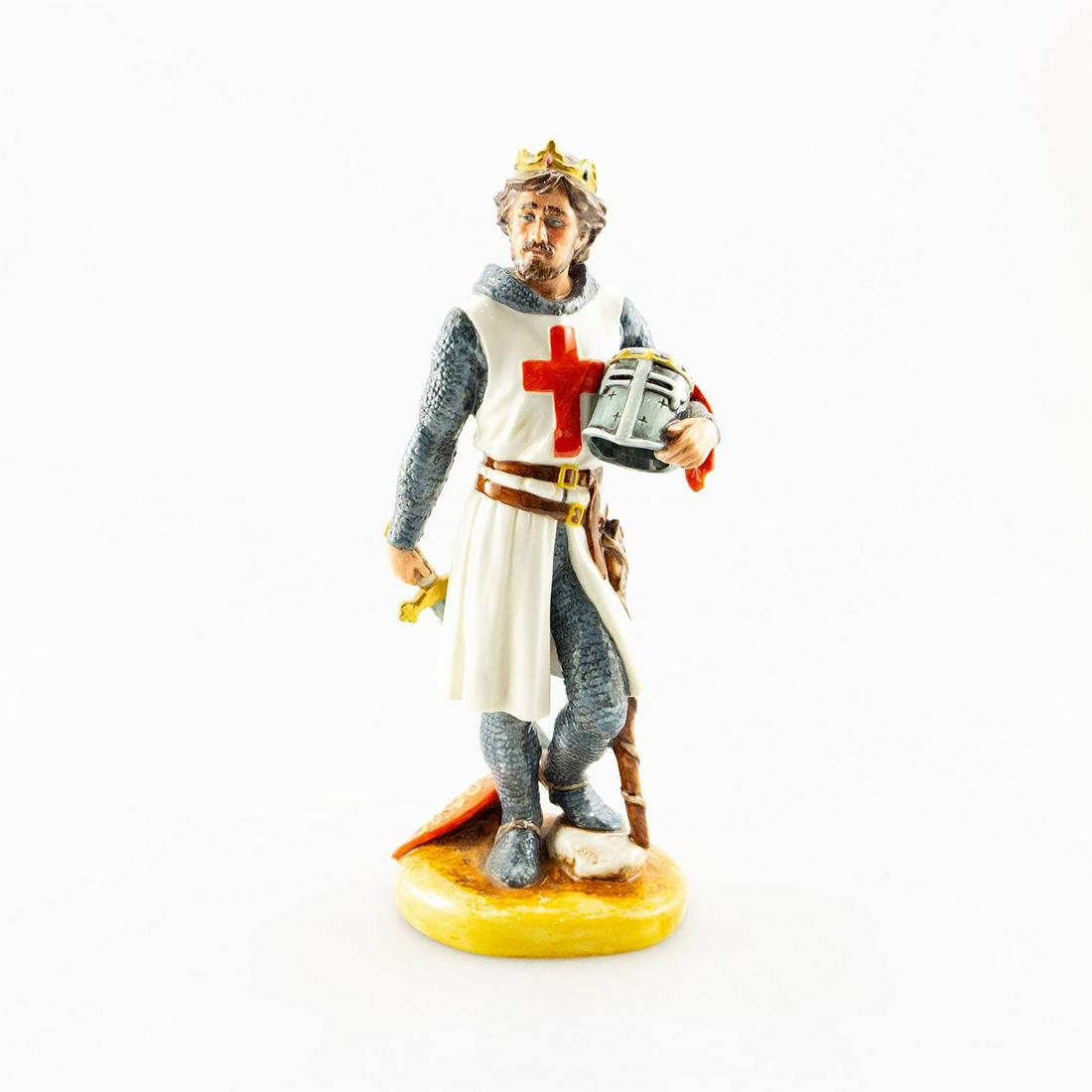 RICHARD THE LIONHEART HN3675 - ROYAL DOULTON FIGURINE: Part of the Men of History series. Royal Doulton backstamp. Artist: Pauline Parsons Issued: 1995 - 2002 Dimensions: 10"H Manufacturer: Royal Doulton
