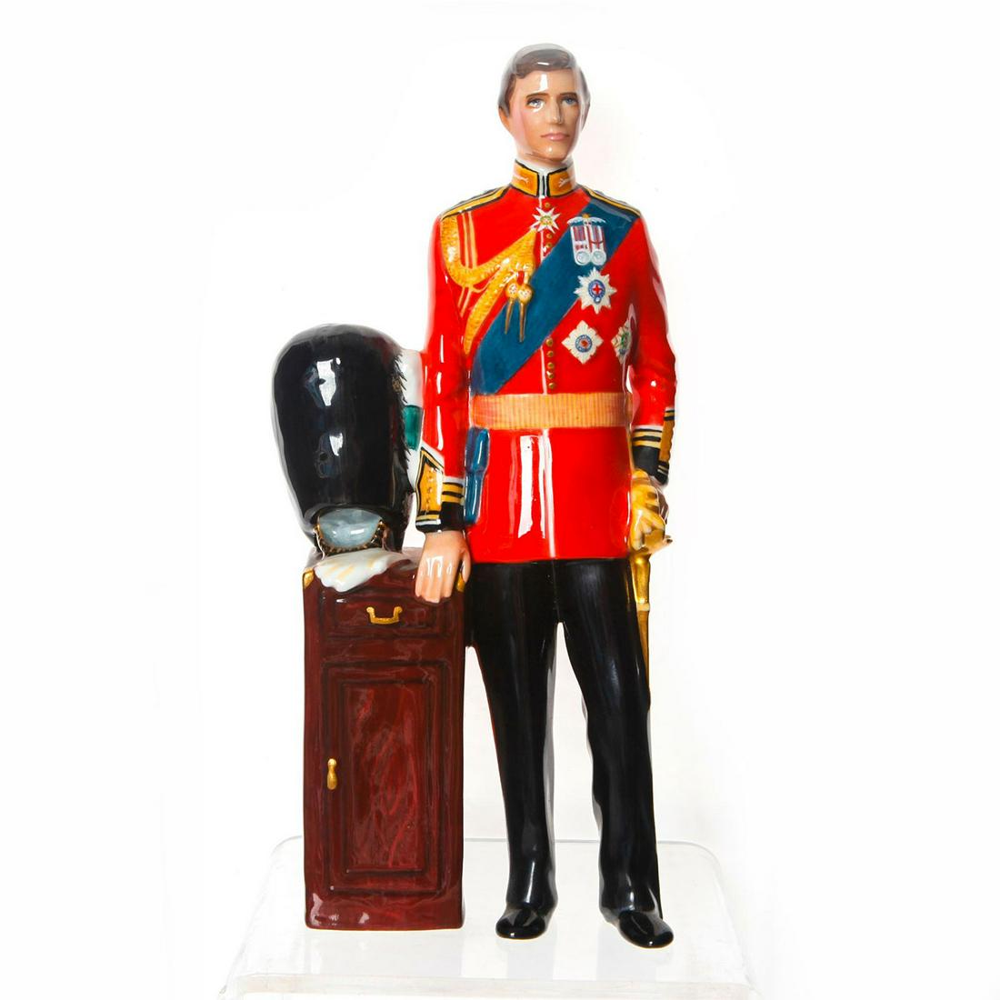 HRH THE PRINCE OF WALES HN2884 - Royal Doulton Figurine: Limited Edition British Royal Prince Charles. Luster of red. #RoyalDoulton #EricGriffiths #HNSeries #Figurines #PrinceCharles #PrinceOfWales Artist: Eric J Griffiths Issued: 1981 Dimensions: 8"H x 3.7