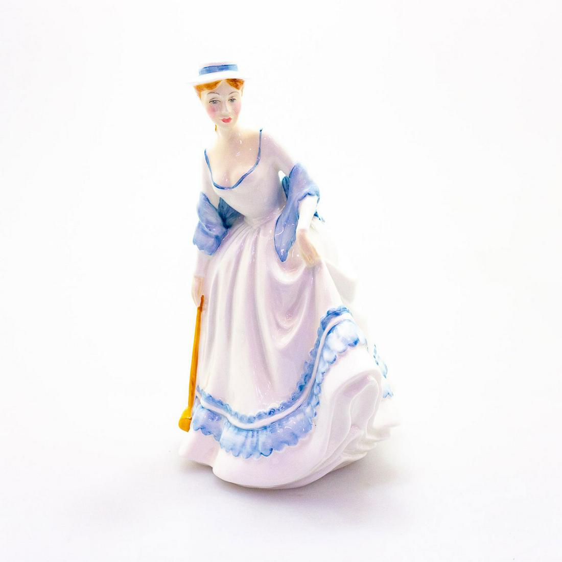 Summertime HN3137 - Royal Doulton Figurine: Royal Doulton backstamp. In this Seasons series by Peter Gee, the ladies are depicted in various colors and forms of dress appropriate for their season. The Royal Doulton International Collector's Clu