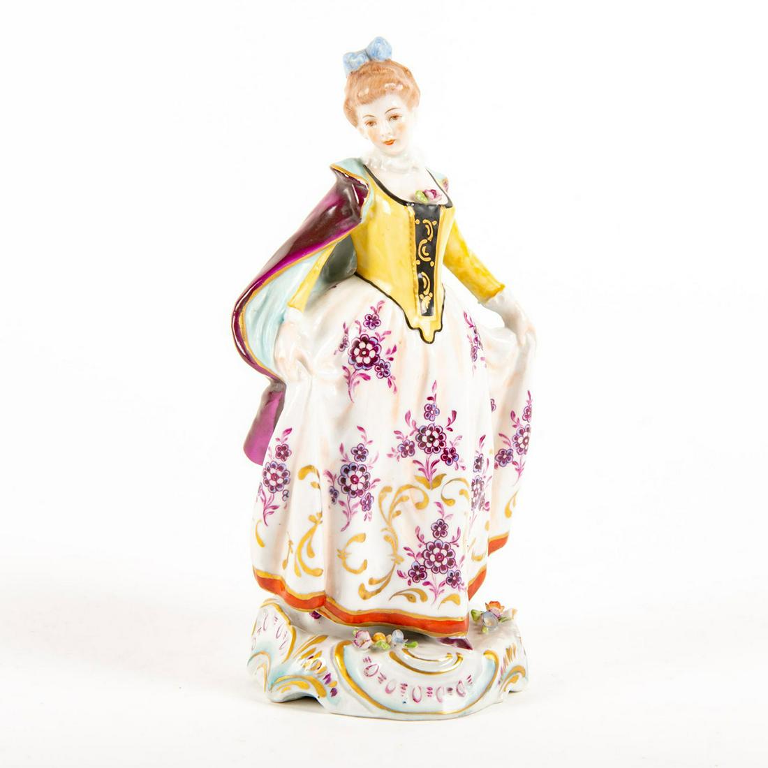 Capodimonte Porcelain Figurine, Lady with Cape (1 of 3)