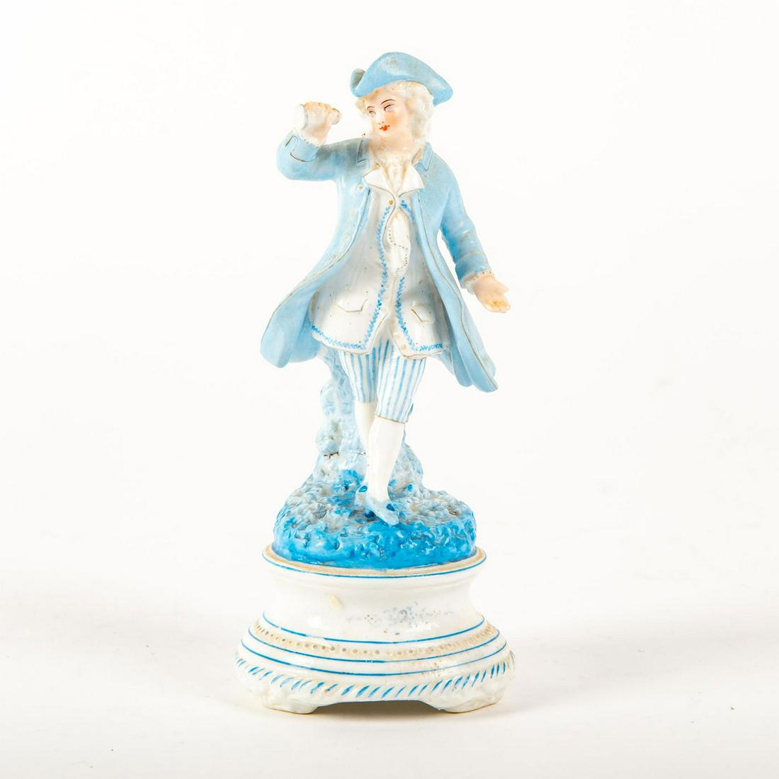Porcelain Miniature Figurine, Victorian Boy with (1 of 3)