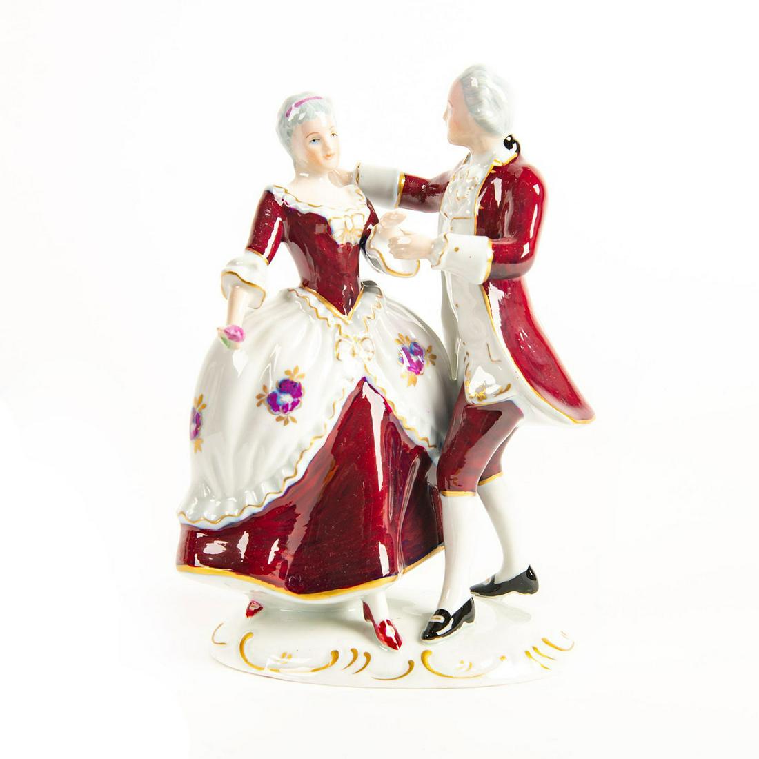 Royal Dux Bohemia Figurine, Couple Dancing (1 of 3)