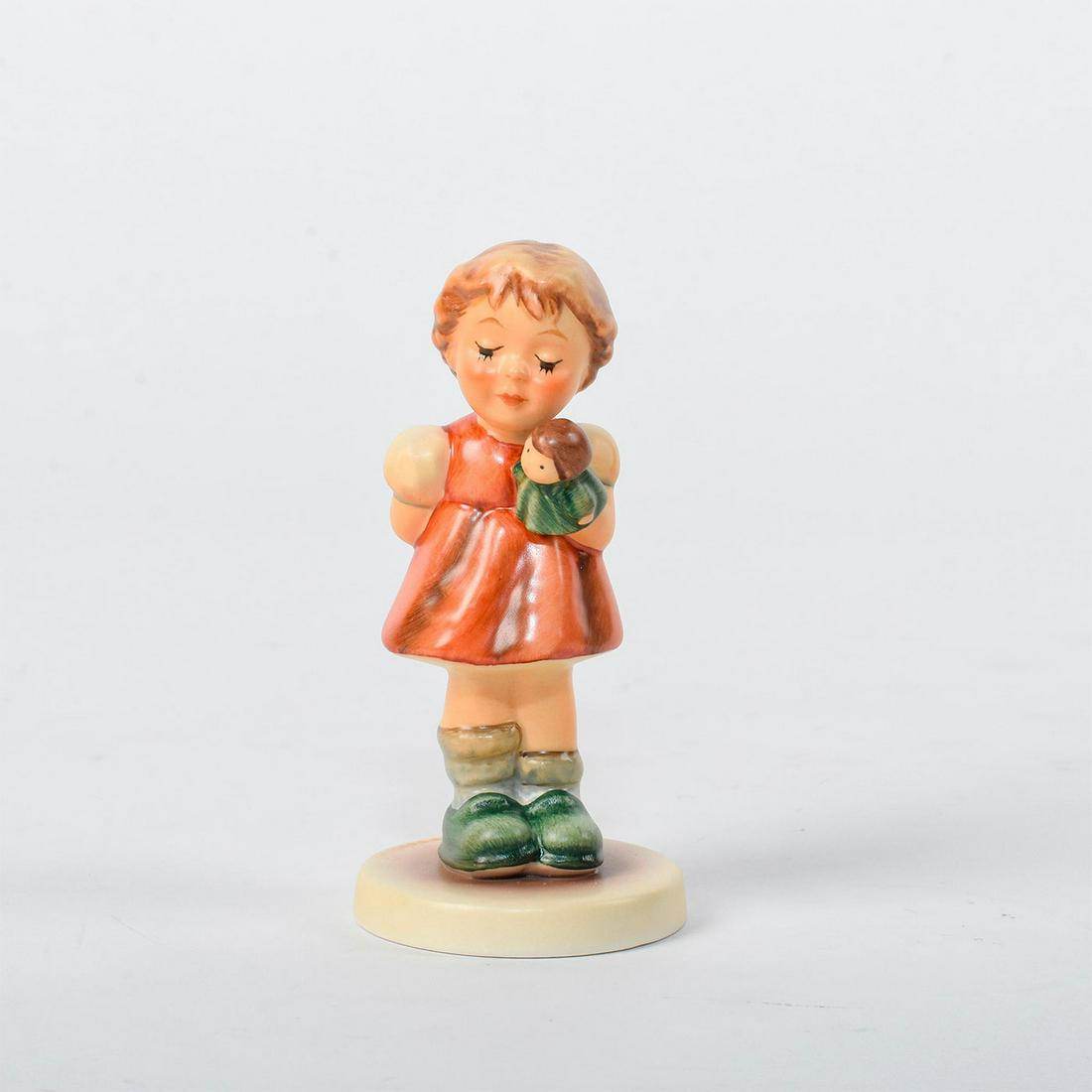 Goebel Hummel Porcelain Figurine, Puppet Princess: A young girl holds her puppet, preparing to entertain. Exclusive Edition, M.I. Hummel Club Membership Year 2001/2002 #hummel Issued: 20th c. Dimensions: 4"H Manufacturer: Goebel Country of Origin: Ger