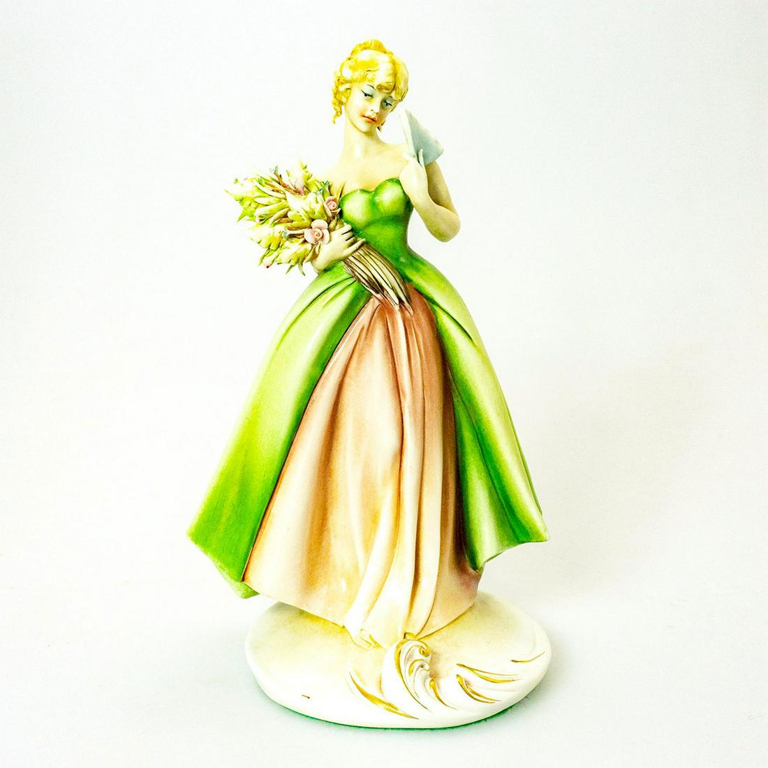 Vintage Antonio Borsato Figurine, Lady With Fan (1 of 4)