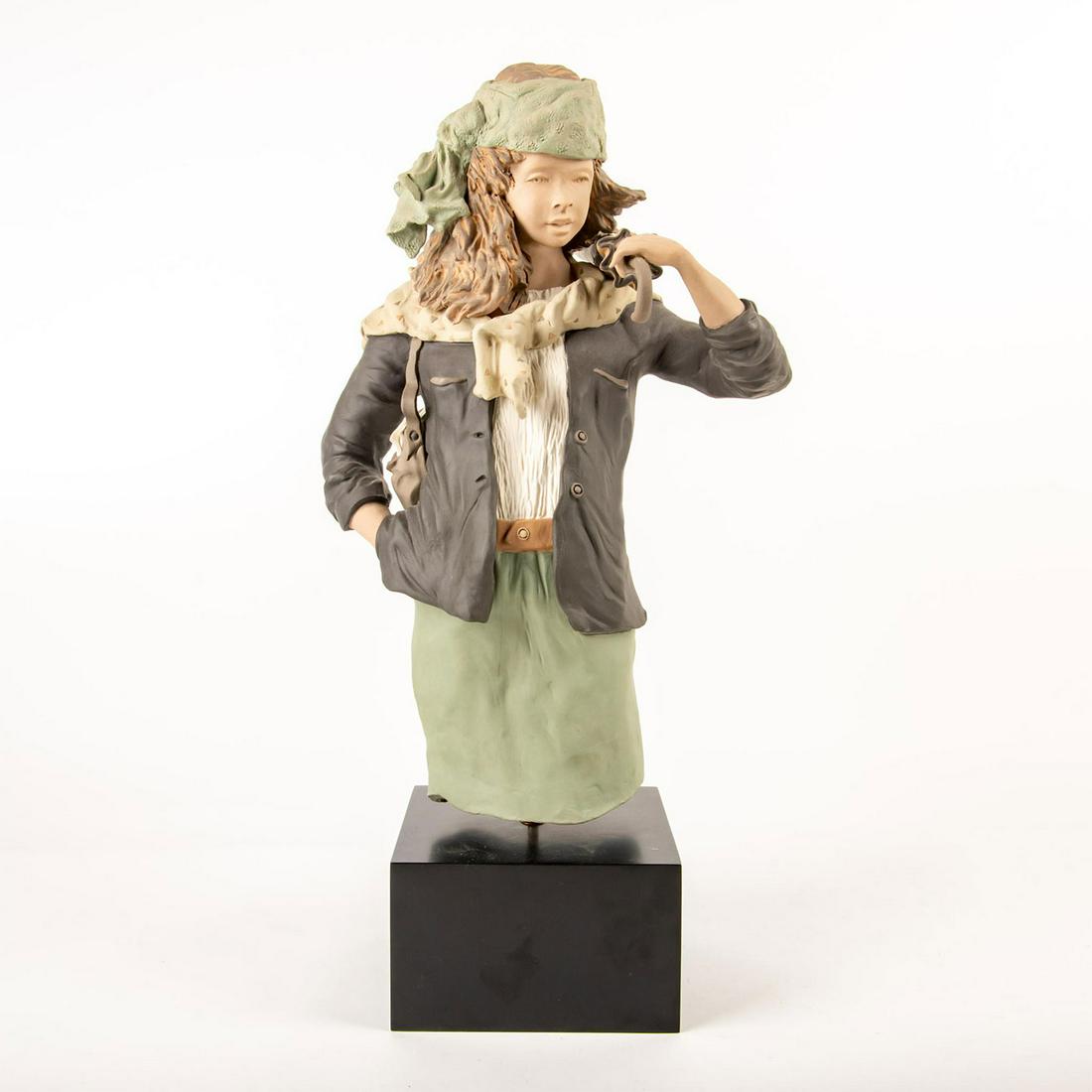 Vintage Figurine, Woman Posing with Umbrella (1 of 4)