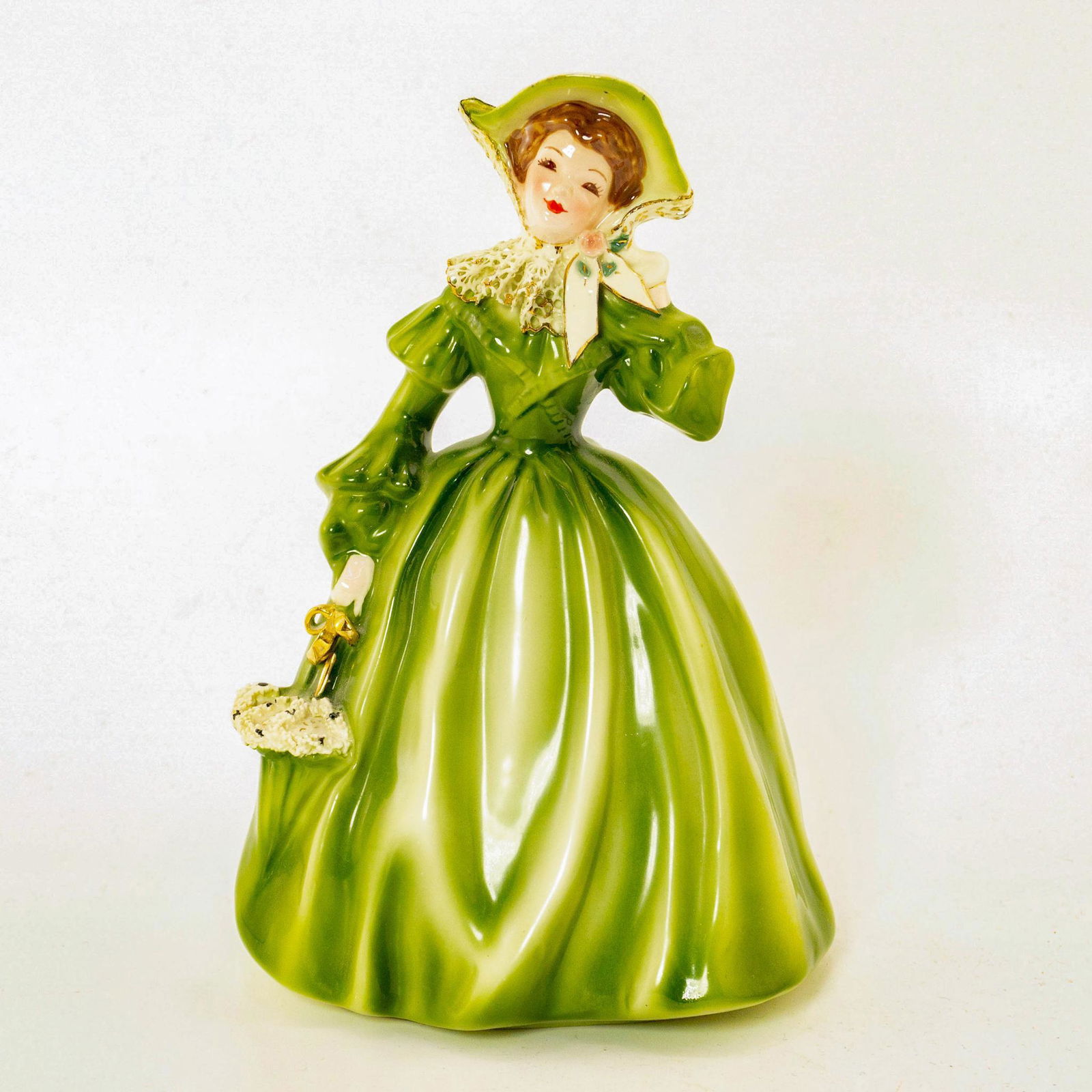 Florence Ceramics Figurine, Lady in Green (1 of 3)